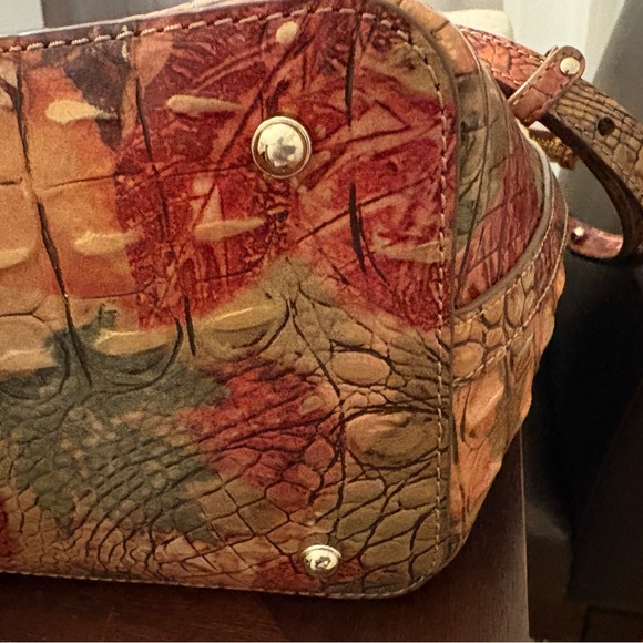 EUC Brahmin Foliage Multicolor Crocodile-Embossed Women's Bag - Picture 14 of 14